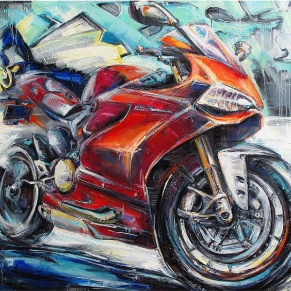 Алмазная мозаика мотоцикл