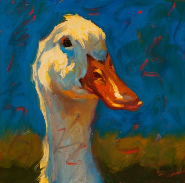 Гусь акрилом