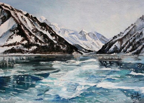 Картина маслом горы