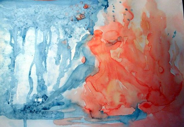 Пламя акварель