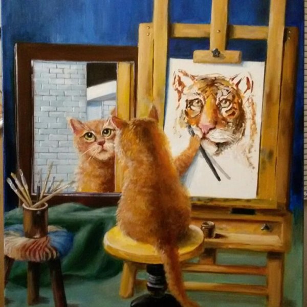 Коты в живописи
