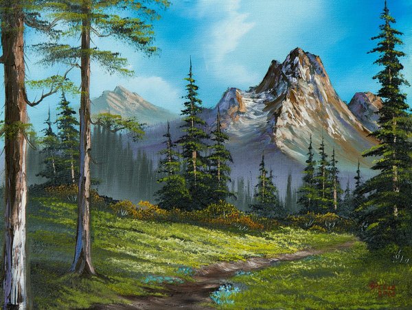 Живопись горы Боб Росс