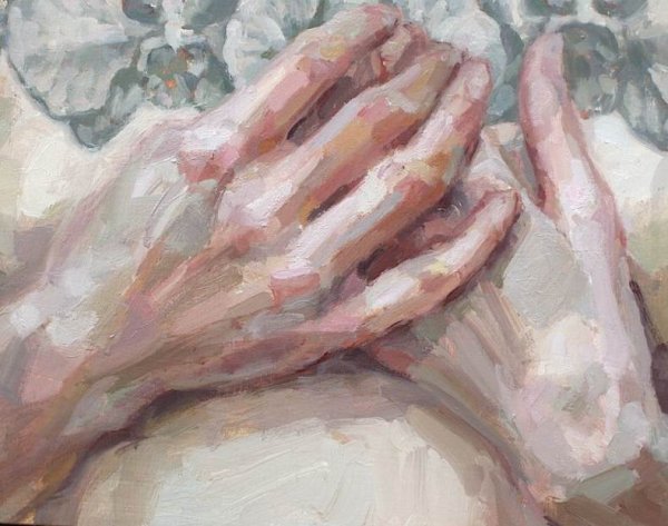 Руки акрилом