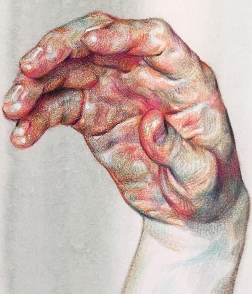 Кисти рук акварелью