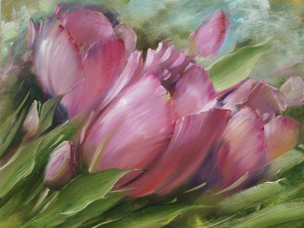 Художник Олег Буйко картины тюльпаны