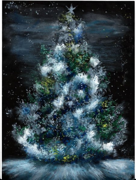 Елка живопись