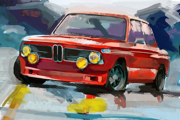 Автомобиль акрилом