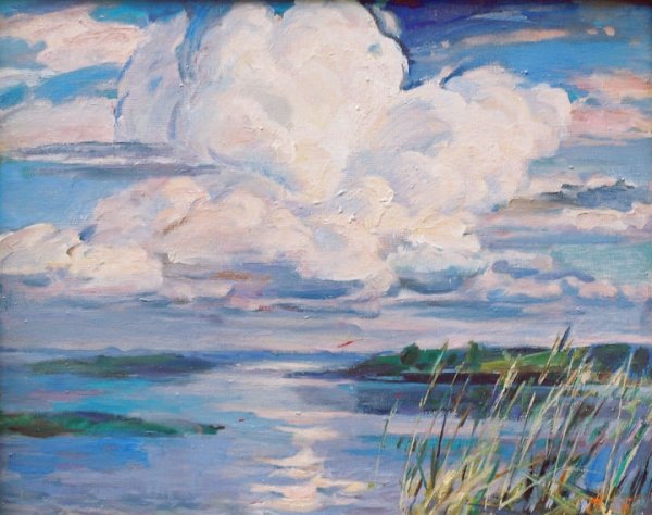 Картина облака в воде