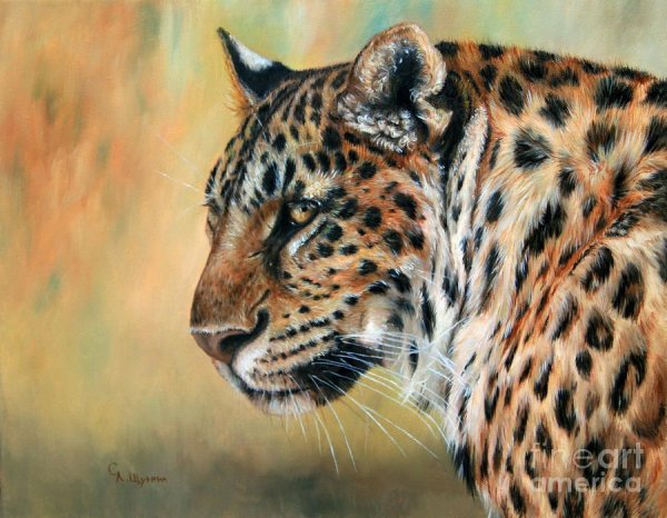 Художник анималист леопард