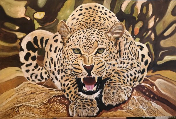 Леопард живопись