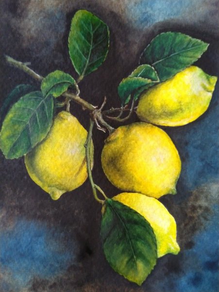 Лимон гуашью