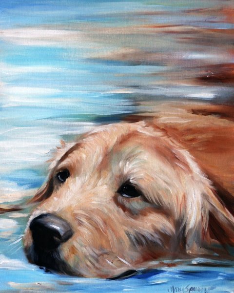 Золотистый ретривер арт