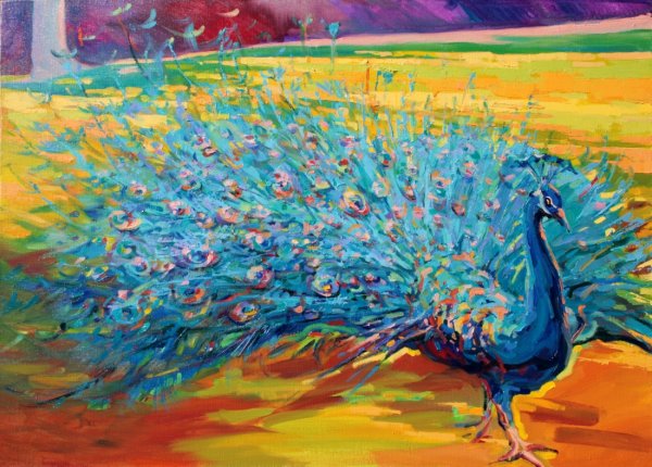 Картина Павлин Импрессионизм