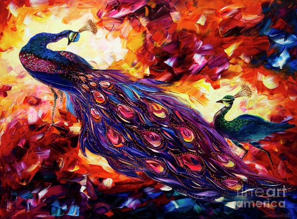 Павлин мастихином