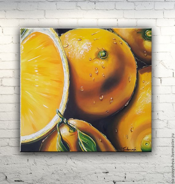 Фрукты акрилом на холсте