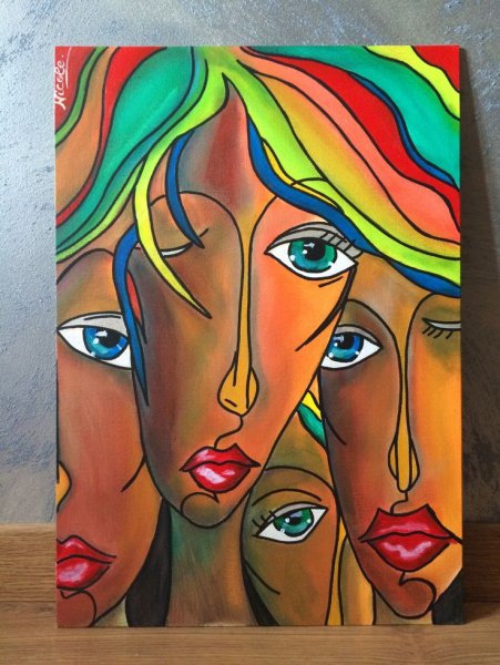 Абстракция акрилом на холсте