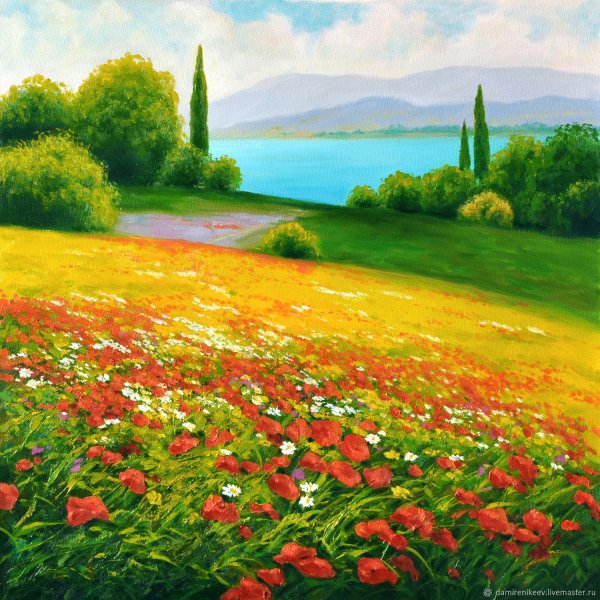 Цветущий луг Тоскана