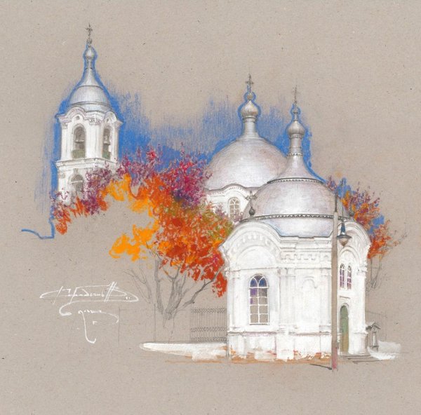 Денис Коробков картины пастель