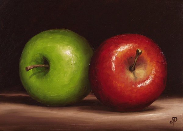 Яблоки картина маслом