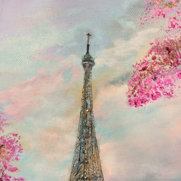 Картина Эйфелева башня Париж холст масло