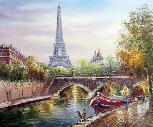 Алмазная мозаика Париж Эйфелева башня