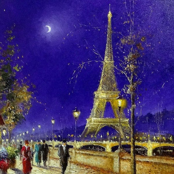 Париж акрилом