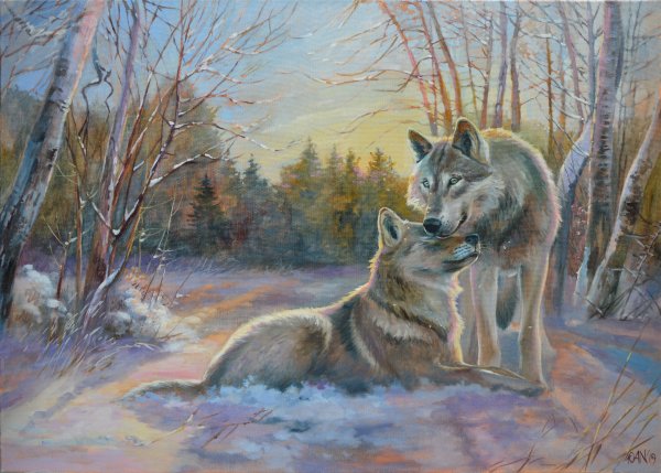 Картины волки Юлии неприятель Александровна