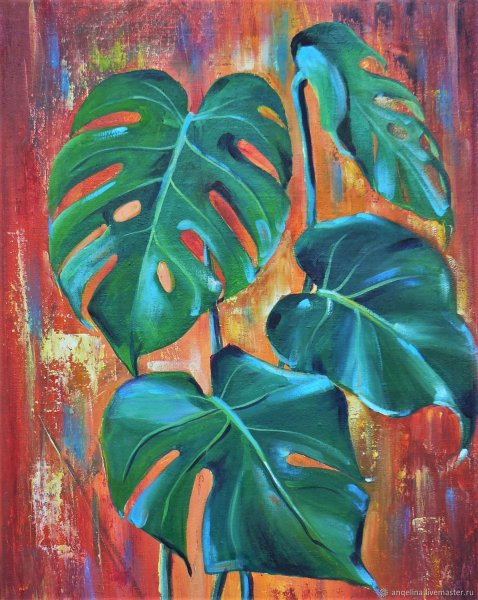 Монстера триптих