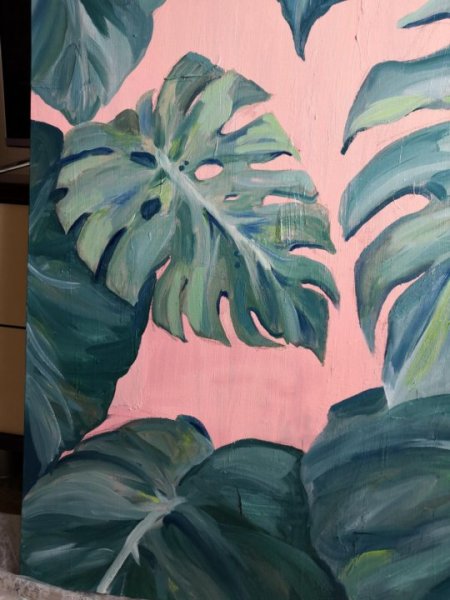 Композиции с листьями монстеры