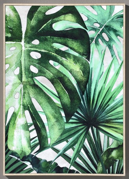 Тропические листья живопись