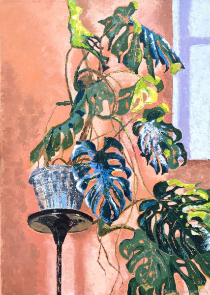 Панно "монстера"