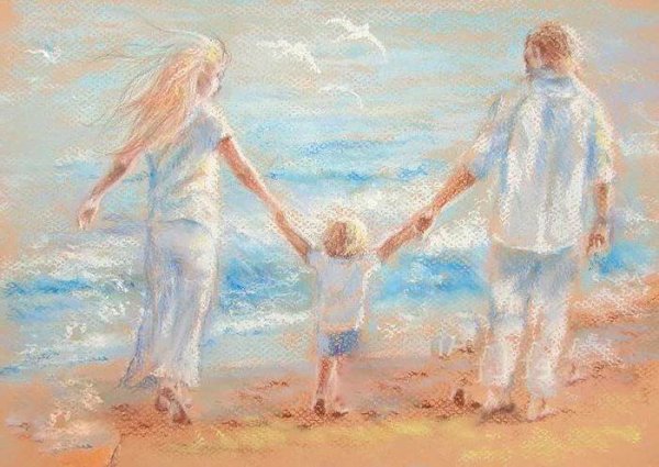 Счастливая семья живопись