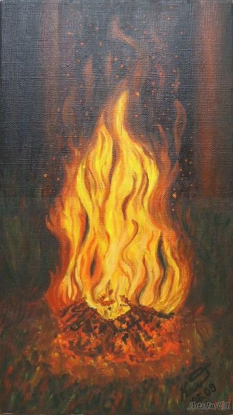 Пламя живопись