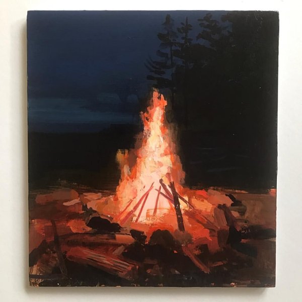 Костер в картинах художников