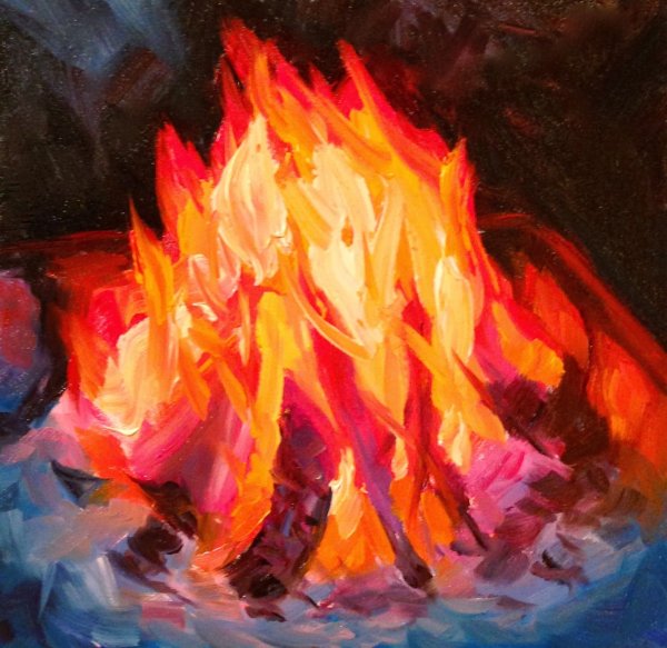 Пламя живопись