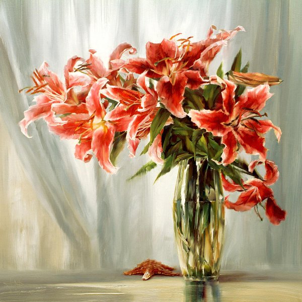 Лилии в живописи маслом