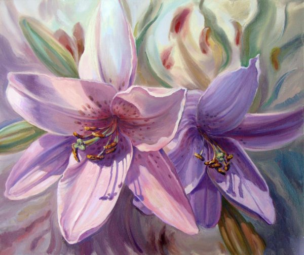 Лилия картина маслом