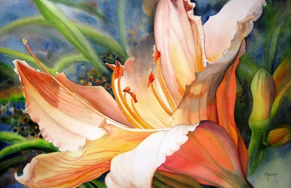 Marney Ward цветы акварелью
