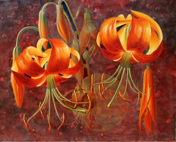 Художница Ludivine Corominas .цветы.