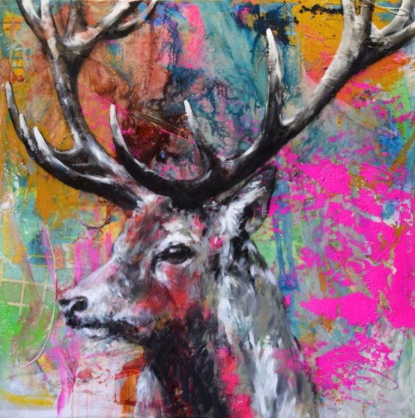 Олень абстракция