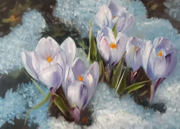 Подснежники в живописи
