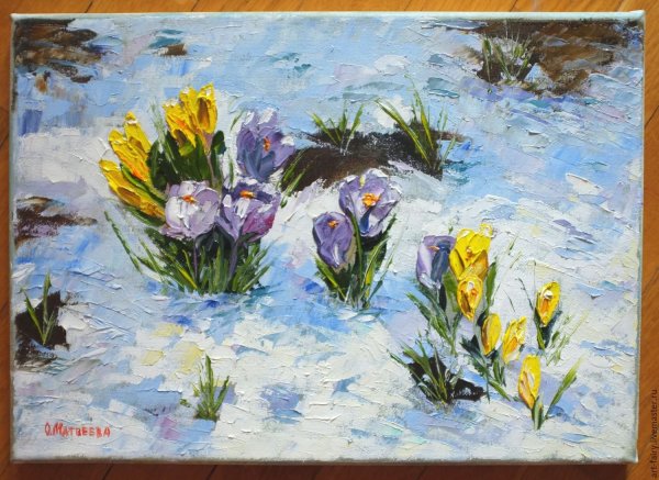 Художник Гагарина крокусы гиацинты