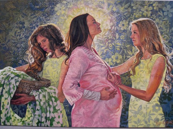 Беременность акварель