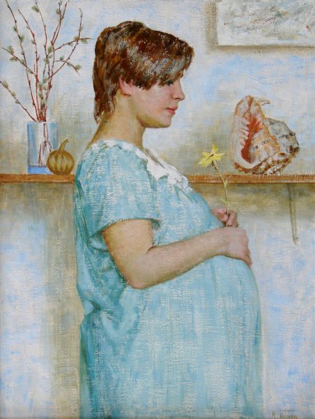 Рожающая женщина в живописи