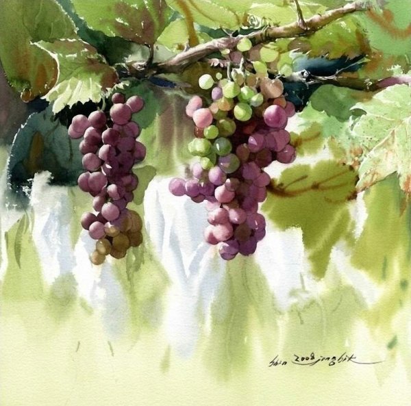 Шин Чен сик корейский художник акварель