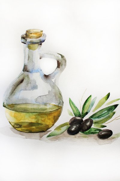 Масло и акварель