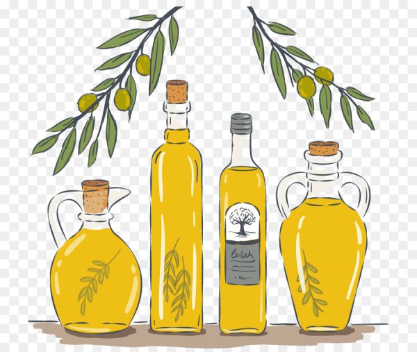 Бутылка с маслом оливковое вектор