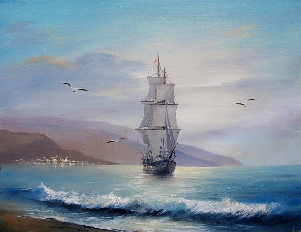 Морской пейзаж художник Мысова