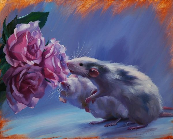 Крыса живопись
