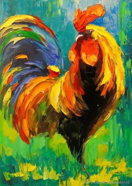 Петушок живопись